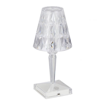 LAMPADA DA TAVOLO CLEAR CRYSTAL RICARICABILE USB