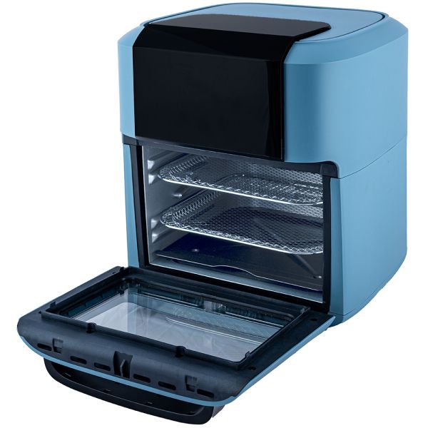 Friggitrice e Forno ad Aria 11 L Carta Da Zucchero Plastica-Acciaio Inox Blu