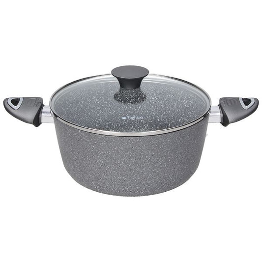 PURE ROQ - Casseruola con coperchio Alluminio 24 cm x H 10,8 cm Alluminio Grigio Linea Pure Roq